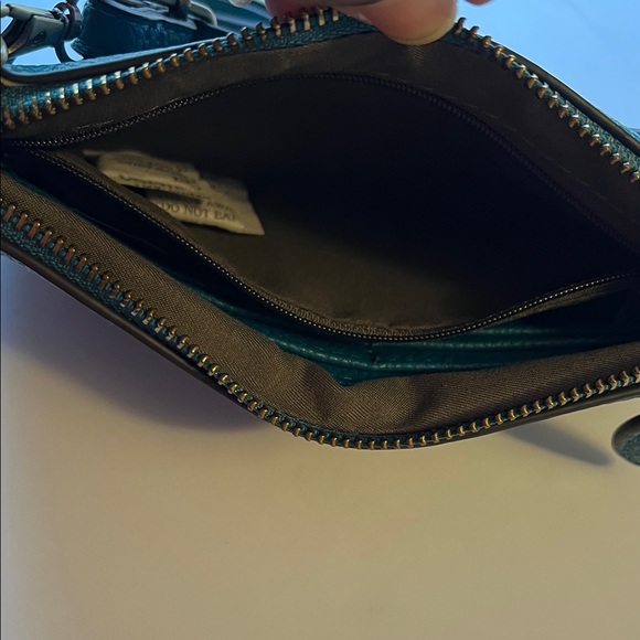 Joy Mini Crossbody Peacock Wristlet Removable Straps Vegan Leather NWOT - Picture 7 of 15